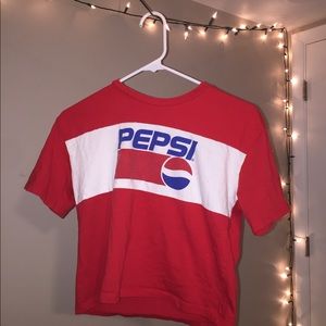 Red Pepsi t-shirt/ crop top